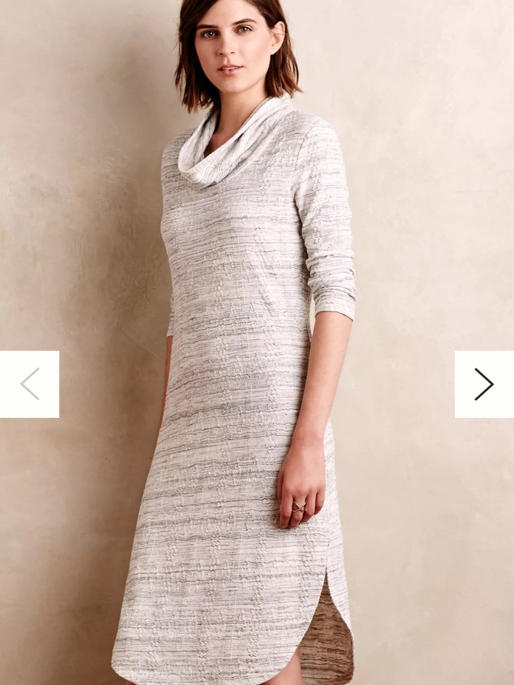Anthropologie Saturday Sunday textured cowled midi chemise dress